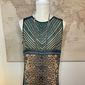 CAbi Buchanan, style 565, Leopard-sass, amazing sleeveless